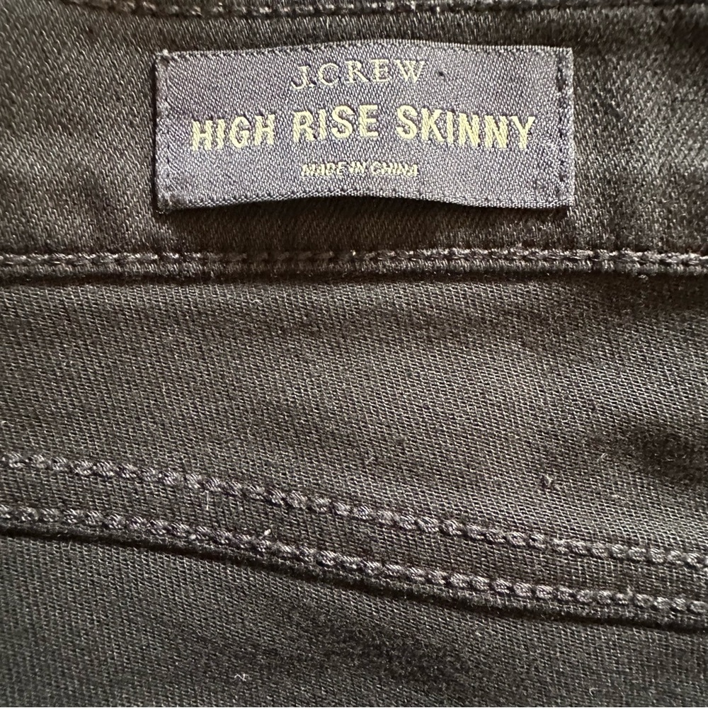 J. Crew | Black High Rise Skinny Jeans Size 29 - Picture 5 of 7
